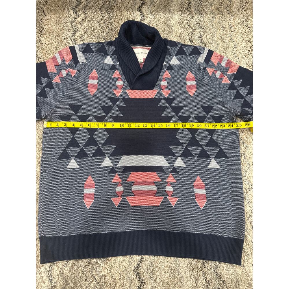 Sun+Stone Geometric Pattern Sweater/Cardigan Men’… - image 6